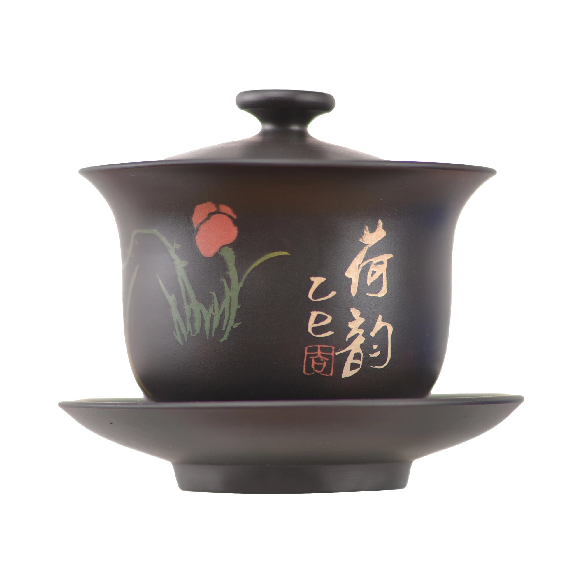 Purple Pottery Covered bowl